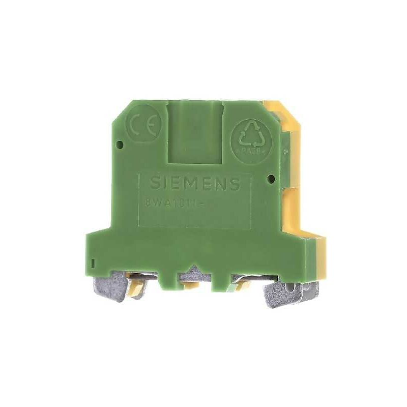 foto del prodotto siemens morsetto unipolare da quadro giallo verde din 35 mmq 8wa10111pm00