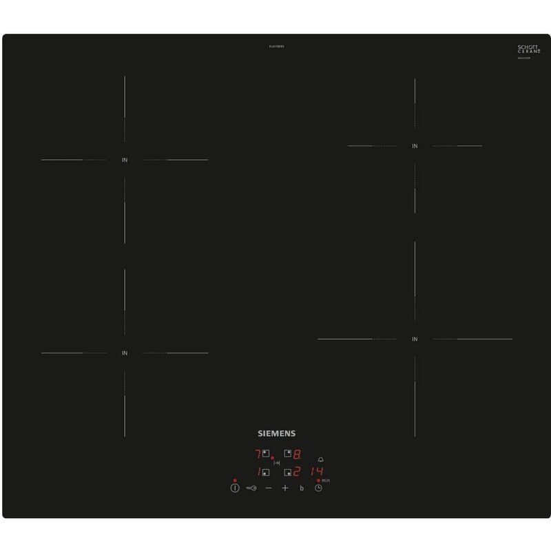 foto del prodotto siemens piano cottura a induzione 60 cm 4 fuochi 4600 w nero eu611beb5e