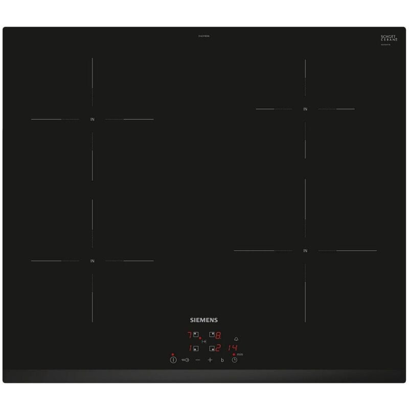 foto del prodotto siemens piano cottura a induzione 60 cm 4 fuochi 7400 w nero eh631beb6e