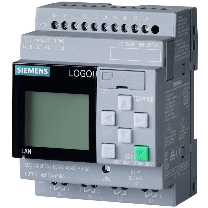 foto del prodotto siemens plc logo 24rce modulo logico web server integrato 6ed10521hb080ba2