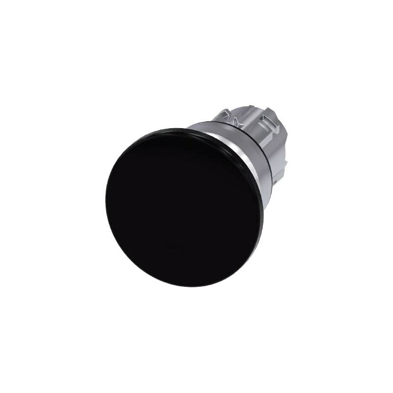 foto del prodotto siemens pulsante a fungo, 22 mm, rotondo, in metallo lucido, nero, 40 mm