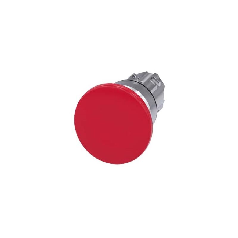 foto del prodotto siemens pulsante a fungo, 22 mm, rotondo, in metallo, lucido, rosso, 40 mm, ad impulso