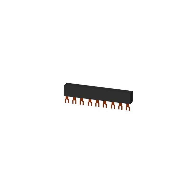 foto del prodotto siemens sbarre trifase interasse modulare 45 mm per 3 interruttori attacchi a forcella