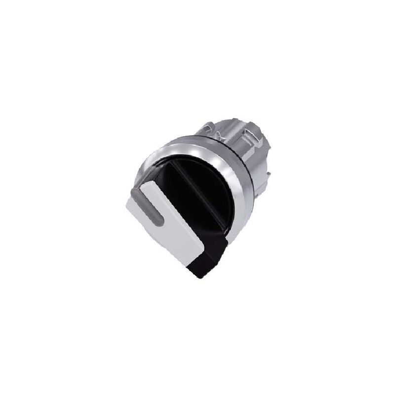foto del prodotto siemens selettore, illuminabile, 22 mm, rotondo, in metallo, lucido, bianco, selettore, corto, 2 posizioni di commutazione oi