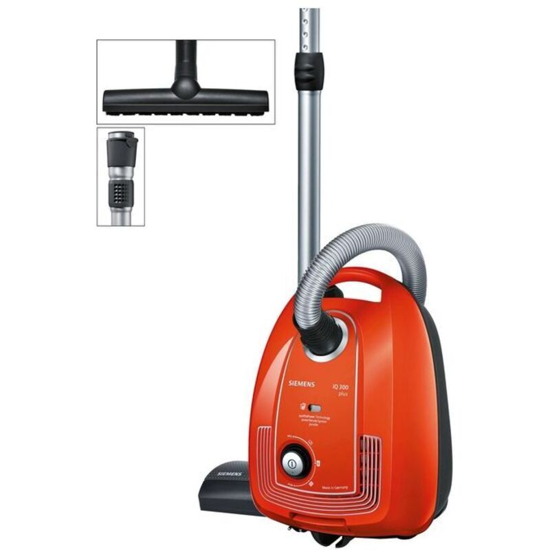 foto del prodotto siemens vsp3aaaa aspirapolvere 750w con sacchetto per la polvere rosso