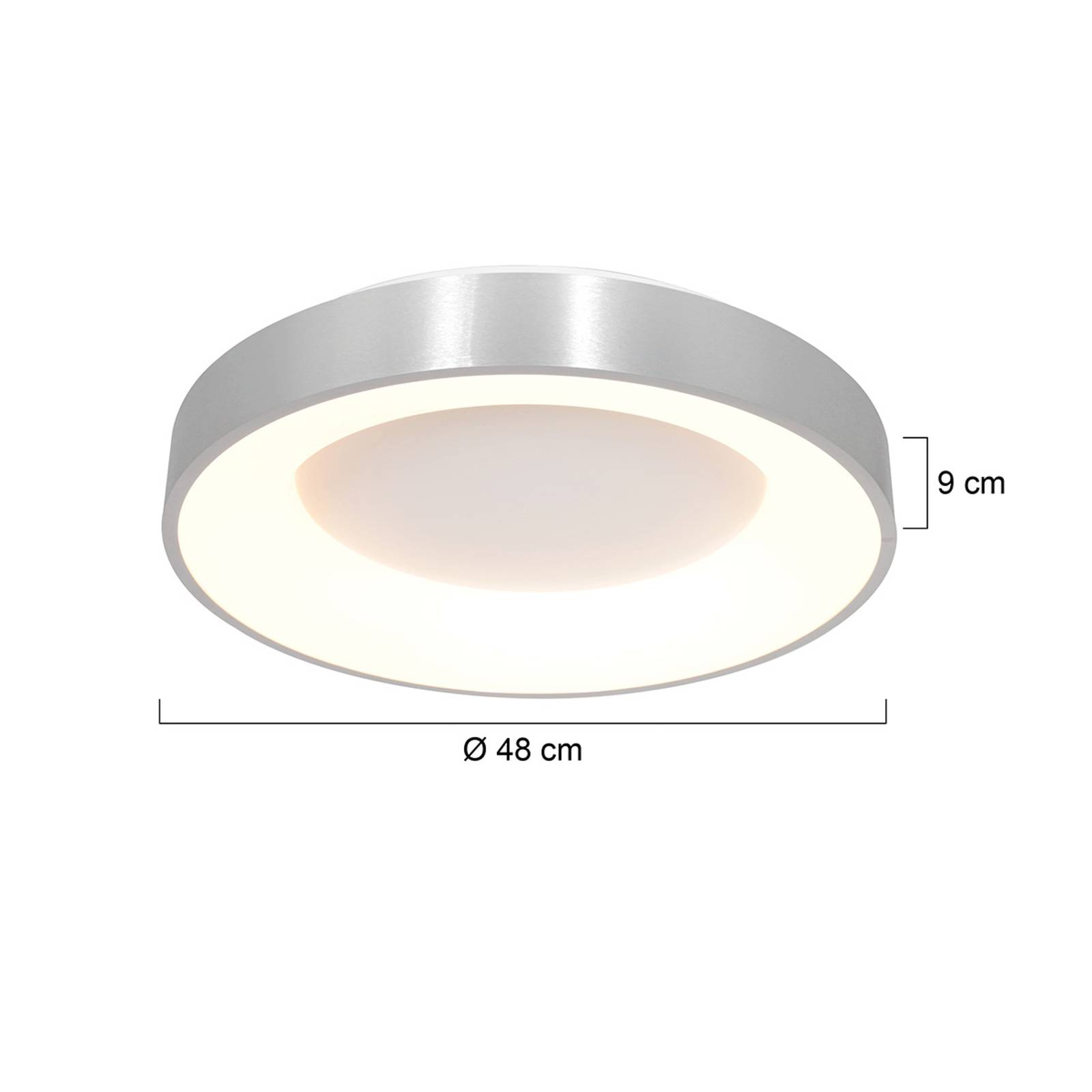 foto del prodotto sienna lighting steinhauer plafoniera ringlede argento plastica metallo 