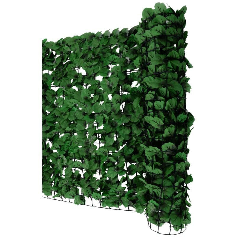 foto del prodotto siepe artificiale privacy balcone giardino rete decorativo n77 poliestere scuro 300x100cm