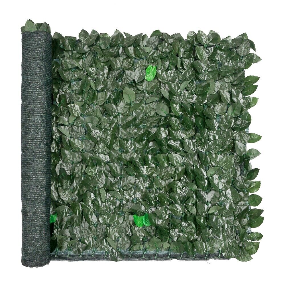 foto del prodotto siepe artificiale sintetica 150x300 cm finta recinzione casa foglie rete telo privacy ombreggiante