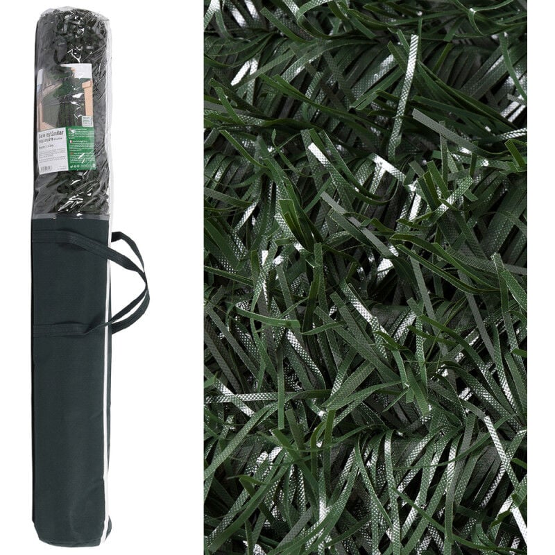 foto del prodotto siepe artificiale standard a foglia sottile con 90 stecche. 1,2 x 3 metri. oscuramento 85 