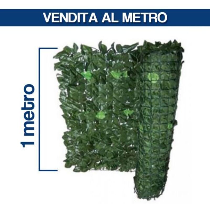 foto del prodotto siepe sintetica artificiale arella edera supporto rete h 1 mt al metro 29193 1