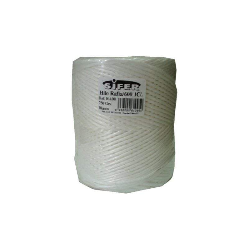 foto del prodotto sifer corda rafia bianca 2 mm x 450 m 600 m kg 1 corda 750 g
