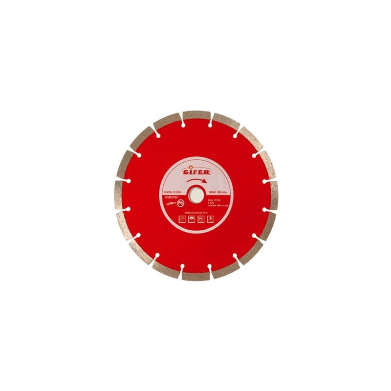 foto del prodotto sifer diamond disc 115 platorello 10 mm segmentato rosso 1443110