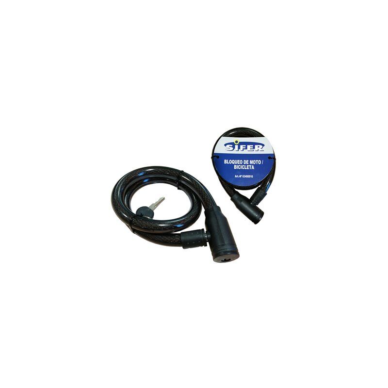foto del prodotto sifer lucchetto a spirale per moto e bicicletta 18 mm x 0,8 m 63400016