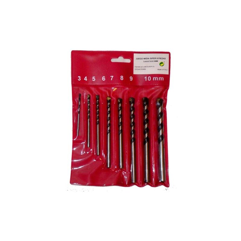 foto del prodotto sifer set di punte da trapano widia 3 10mm 8 pezzi m 502 in borsa
