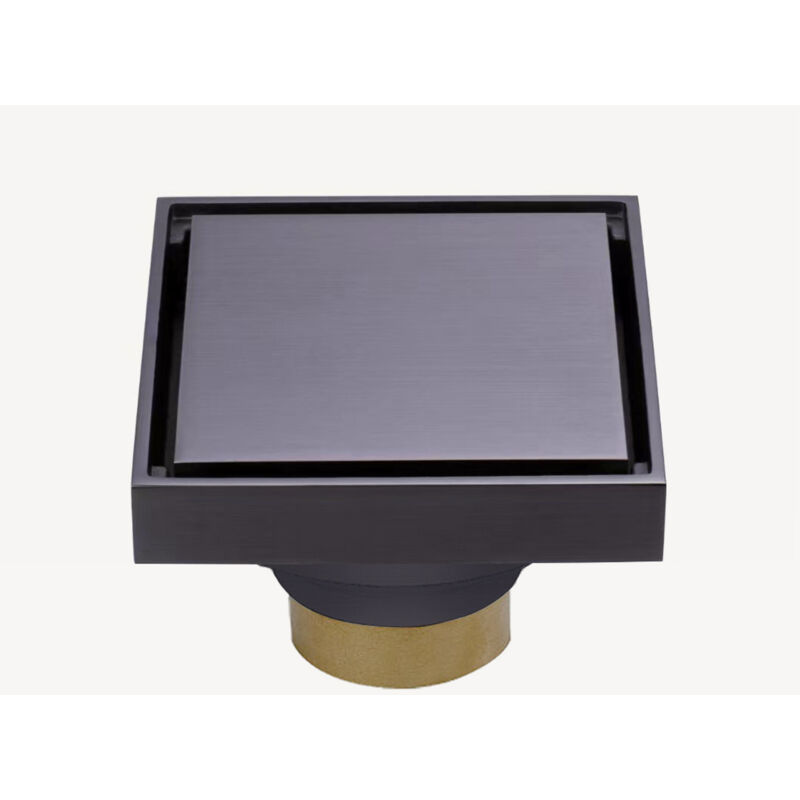 foto del prodotto sifone a pavimento quadrato gunmetal