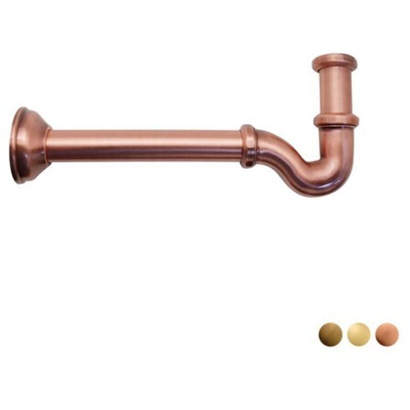 foto del prodotto sifone a s tappo laterale senza piletta 11 4 11 4 bronzato