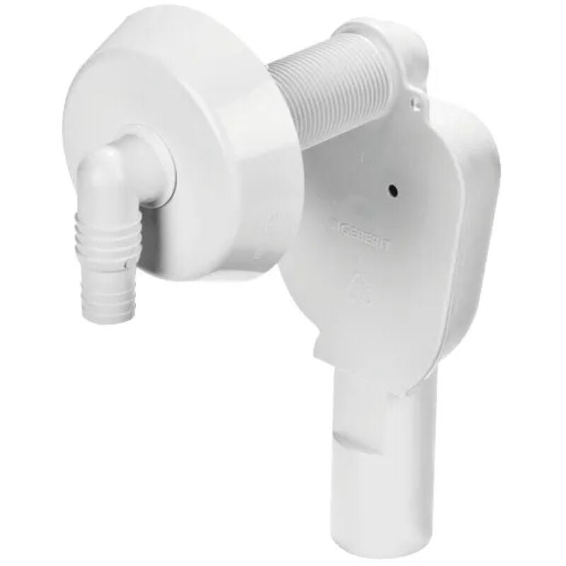 foto del prodotto sifone ad incasso per lavatrice in pp con placca bianca bianco geberit