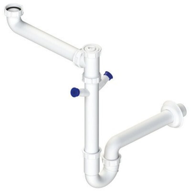 foto del prodotto sifone autopulente salvaspazio a 1 via con doppio att. lavastoviglie 1 1 2