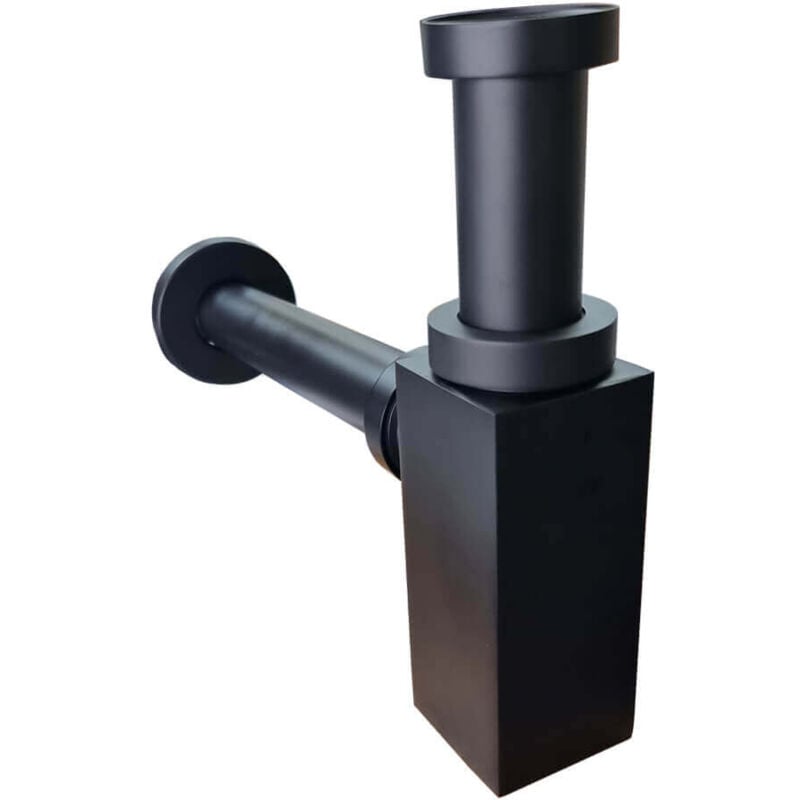 foto del prodotto sifone d'arredo nero opaco jacuzzi rubinetteria quadro