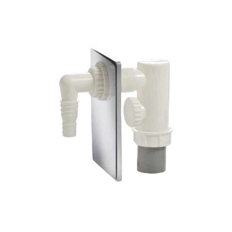 foto del prodotto sifone incasso lavatrice in pp con piastra acc. inox d. 40 ghidini