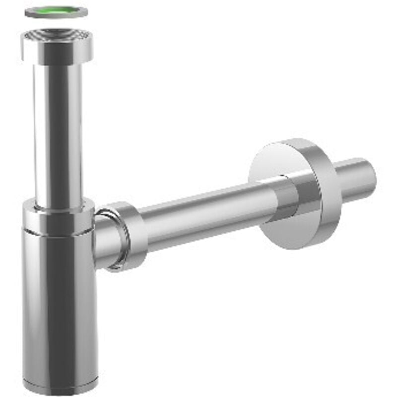 foto del prodotto sifone king con tre ghiere in abs cromato 1 1/4