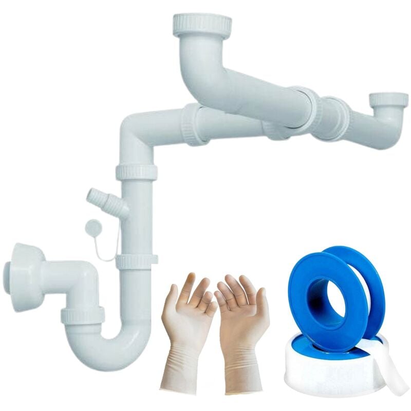 foto del prodotto sifone lavello cucina salvaspazio 2v 1-12'x40