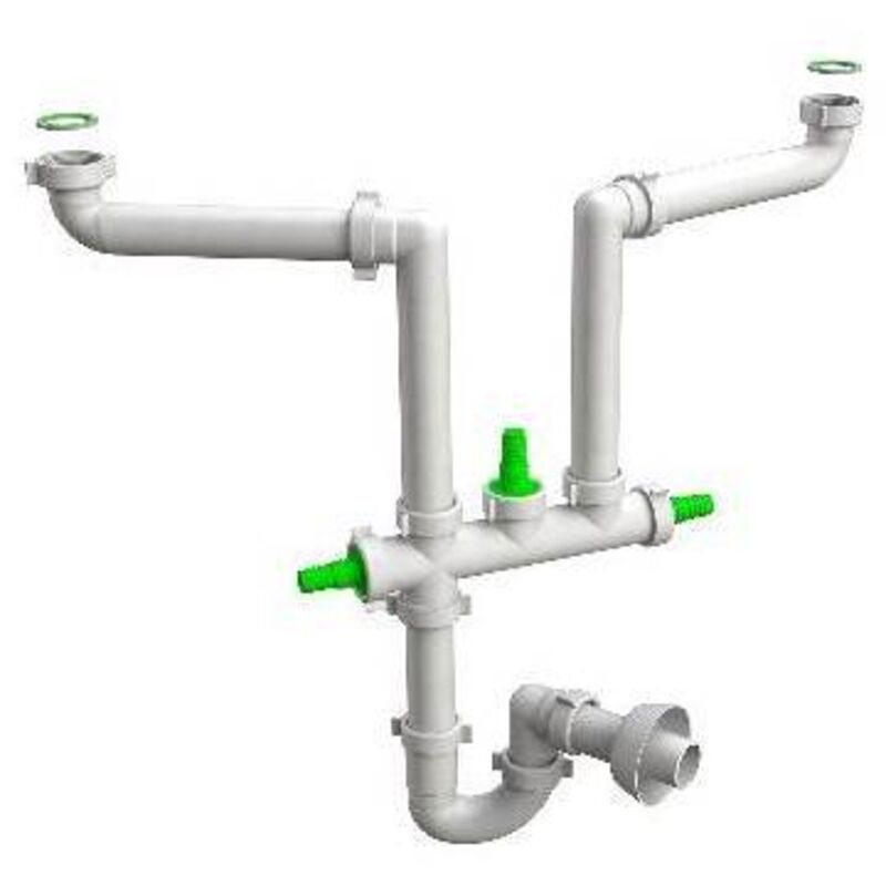 foto del prodotto sifone lavello salva-spazio space 2 1 1 2 bonomini