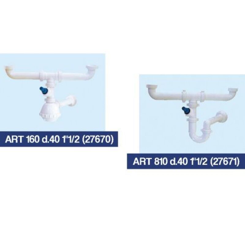 foto del prodotto sifone pvc 2 vie art.610 idraulica