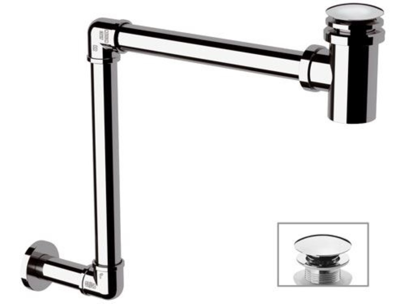 foto del prodotto sifone salvaspazio con piletta click-clack