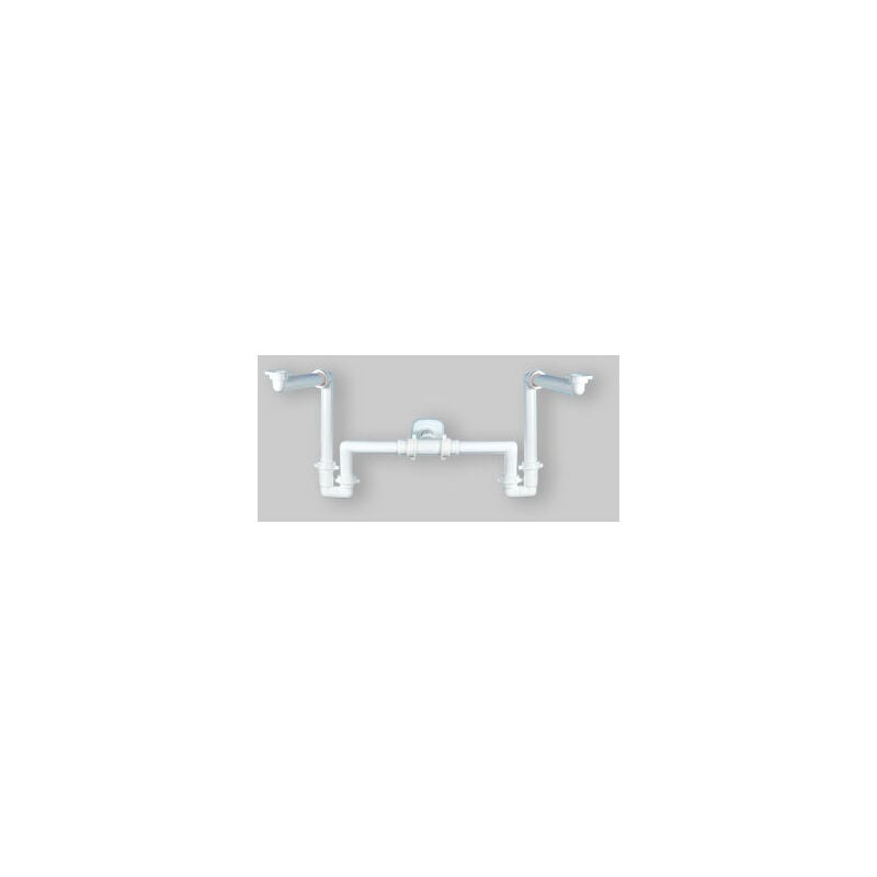 foto del prodotto sifone salvaspazio per lavabo 2 vie 1 1 2 32 40 mm
