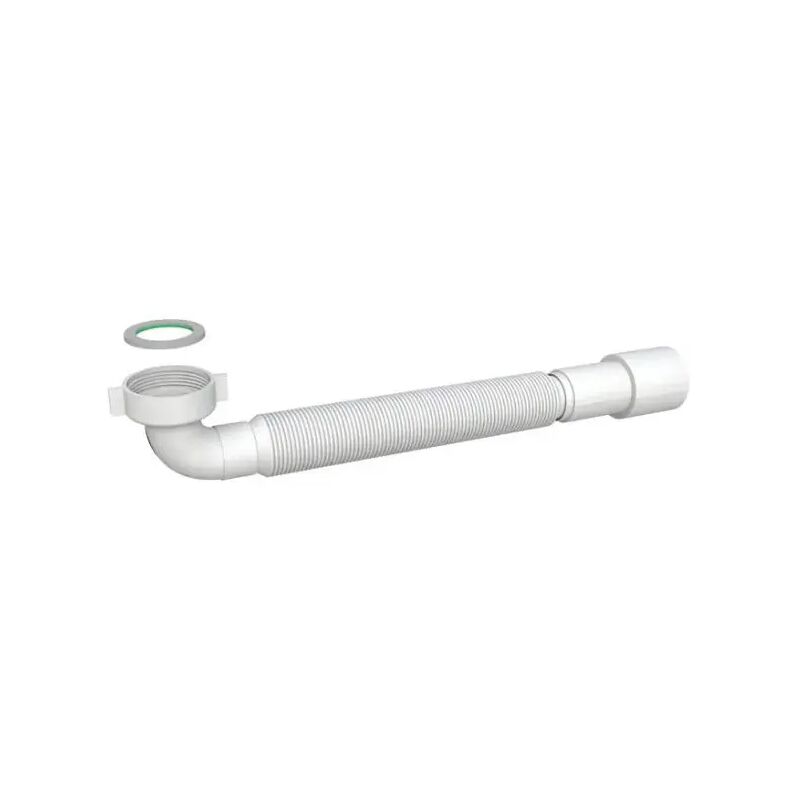 foto del prodotto sifone scarico curvo in polipropilene pp flessibile ed estensibile per lavabo bidet e cucina 11 2 40 50 bonomini