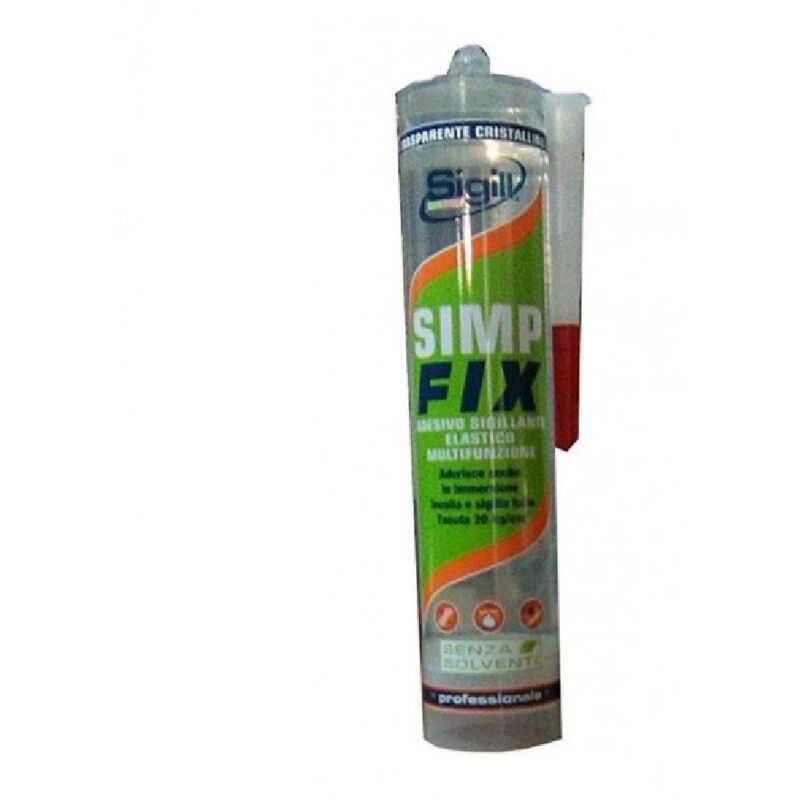 foto del prodotto sigill adesivo silicone trasparente 290ml simp fix elastico a immersione sott acqua