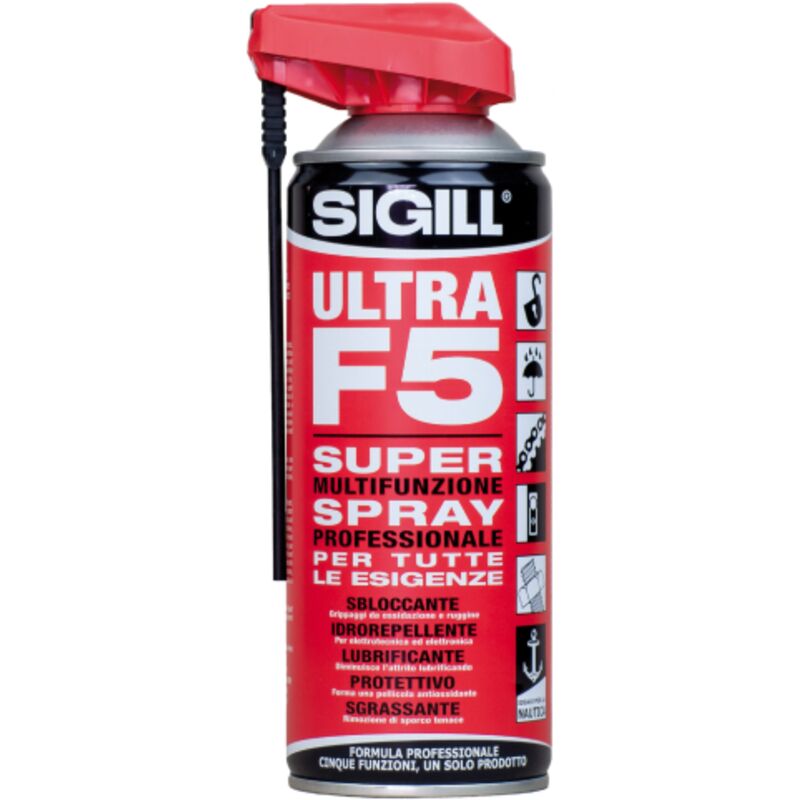 foto del prodotto sigill ultra f5 bomboletta spray 400 ml sbloccante lubrificante protettivo multiuso con erogatore