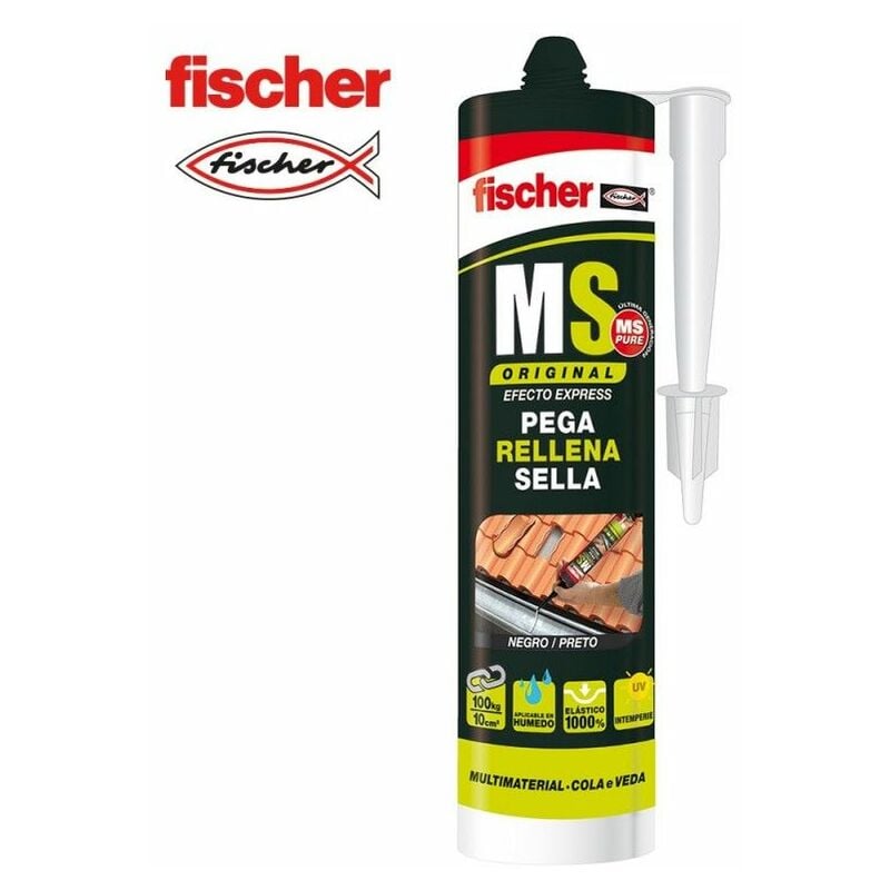 foto del prodotto sigillante adesivo ms nero 546187 fischer 290ml