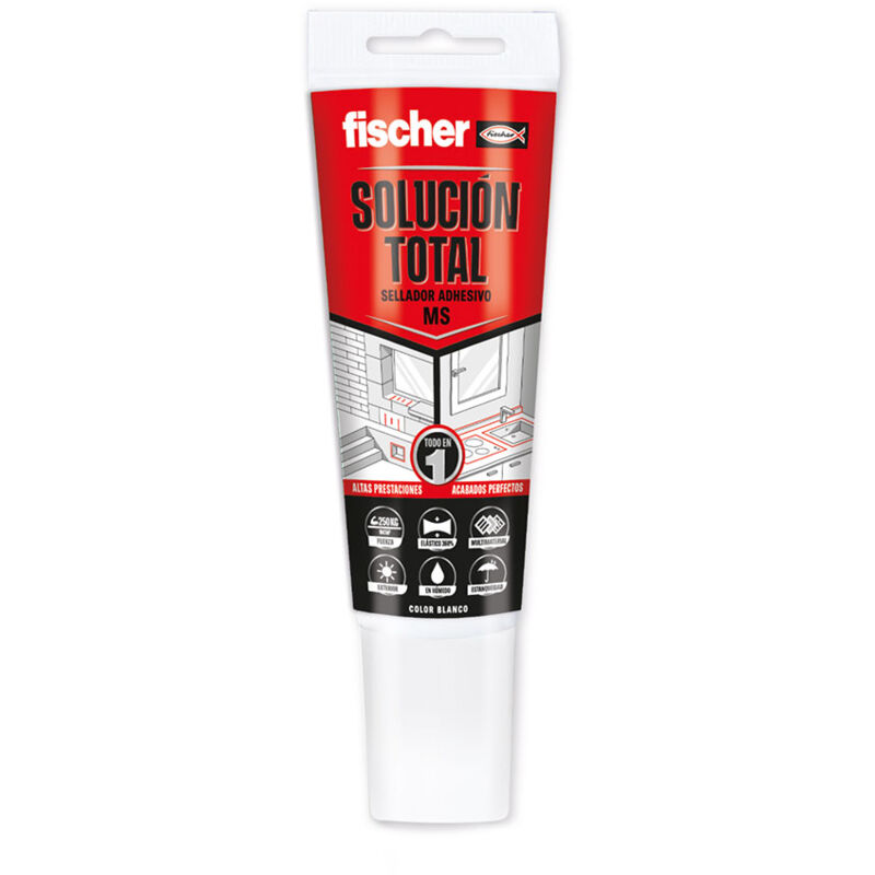 foto del prodotto sigillante de ms express tubo da 80 ml bianco, colla monocomponente, incollaggio e sigillatura multimateriale, interno ed esterno, resistente