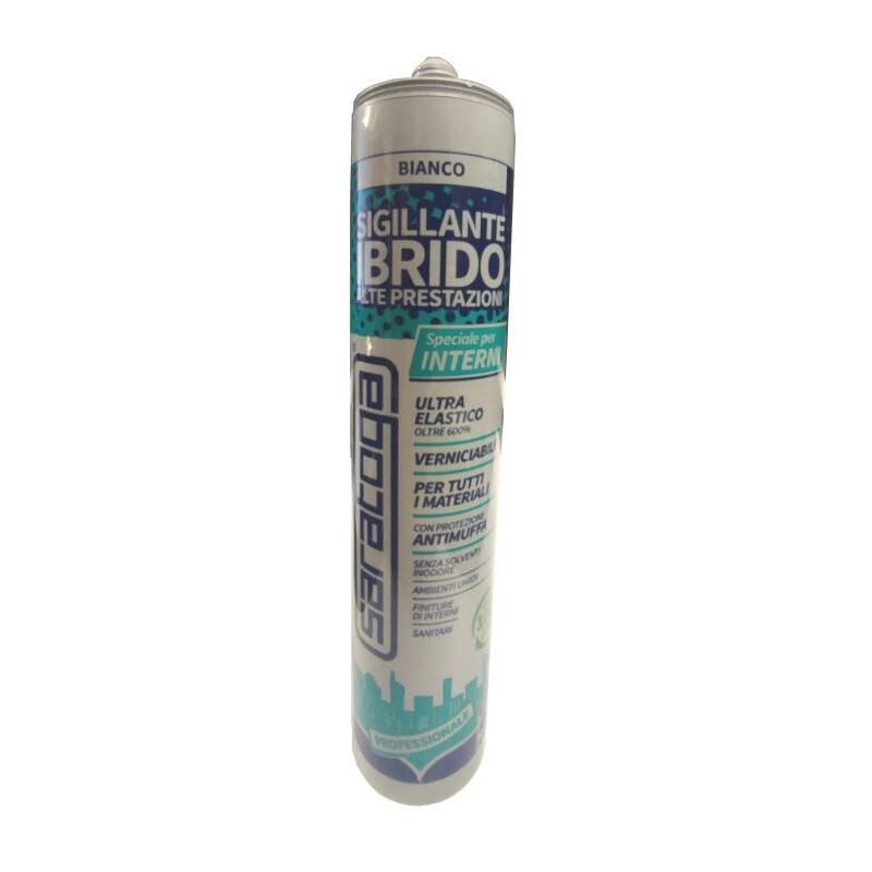 foto del prodotto sigillante ibrido alte prestazioni 280ml bianco per interno saratoga