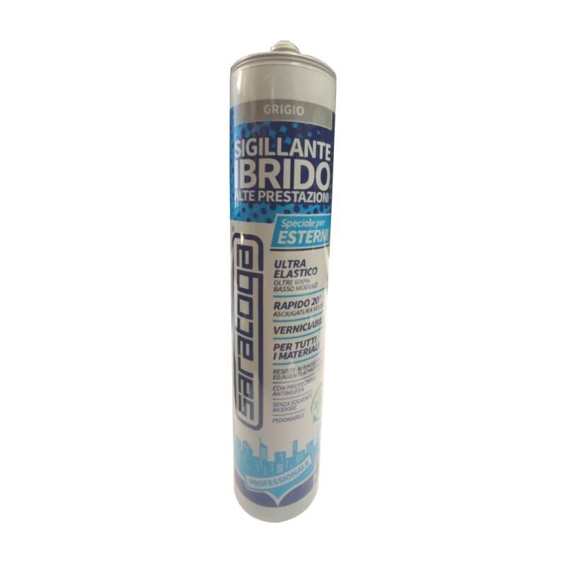 foto del prodotto sigillante ibrido alte prestazioni 280ml grigio per esterno saratoga