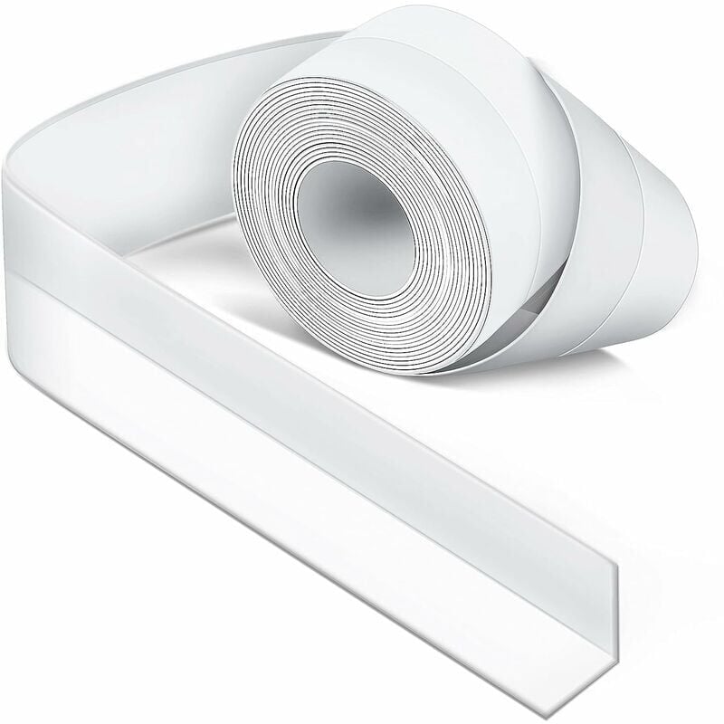foto del prodotto sigillante in silicone bianco per bagno, guarnizione per vasca, nastro sigillante, antimuffa e impermeabile, nastro flessibile per cucina