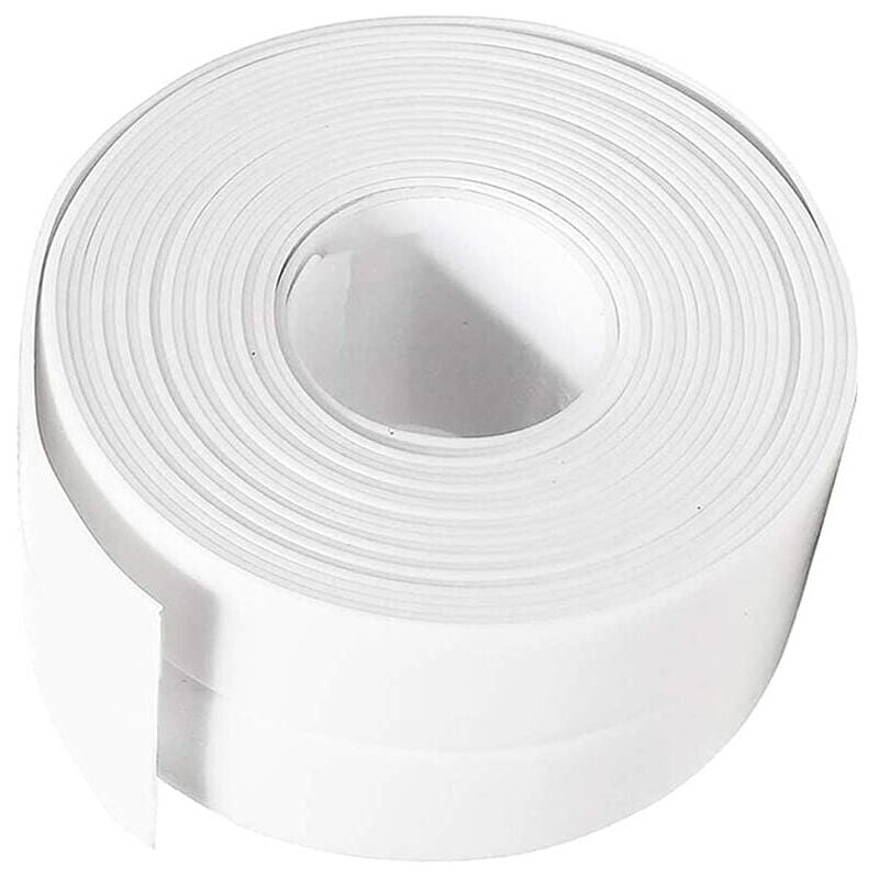 foto del prodotto sigillante in silicone bianco per bagno, nastro sigillante, striscia sigillante autoadesiva in pe impermeabile per vasca da bagno, doccia, wc,