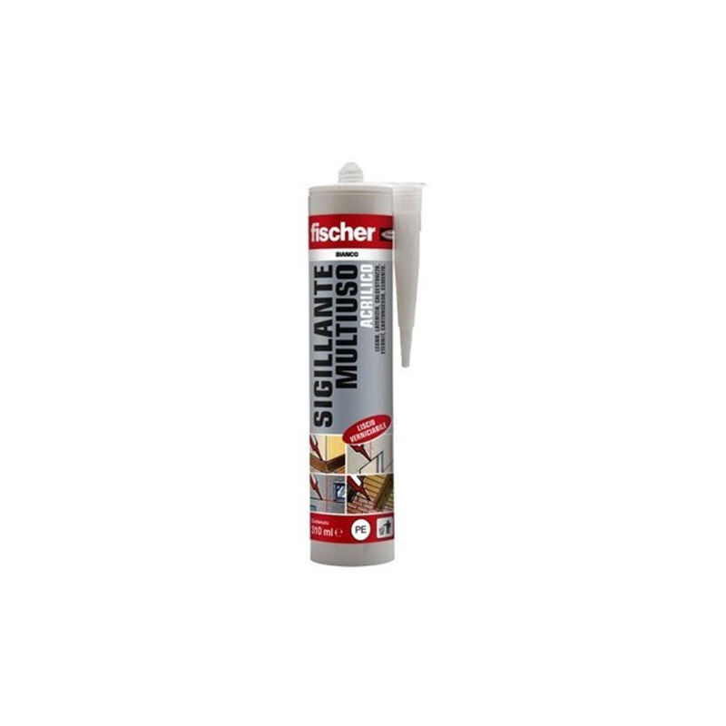 foto del prodotto sigillante silicone 310ml multiuso acrilico bianco fischer