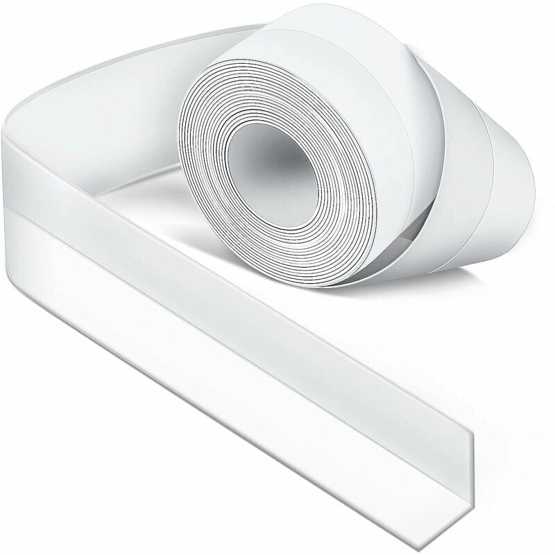foto del prodotto sigillante siliconico bianco, striscia di sigillante per vasche da bagno, resistente alla muffa, impermeabile, flessibile, per cucina