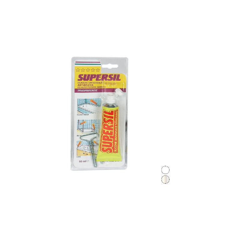 foto del prodotto sigillante siliconico supersil 60 ml bianco camon