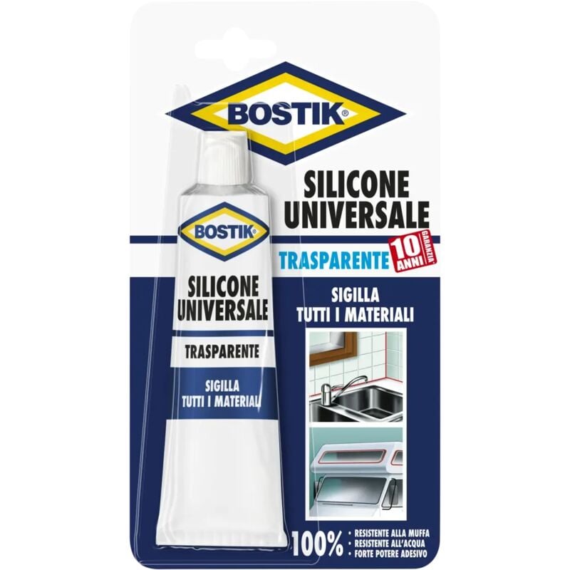foto del prodotto sigillante siliconico - trasparente - 60 ml - bostik