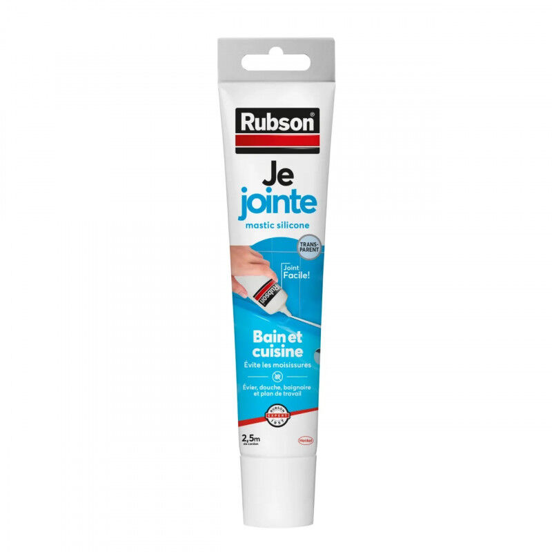 foto del prodotto sigillante siliconico trasparente je jointe , tubo da 50 ml