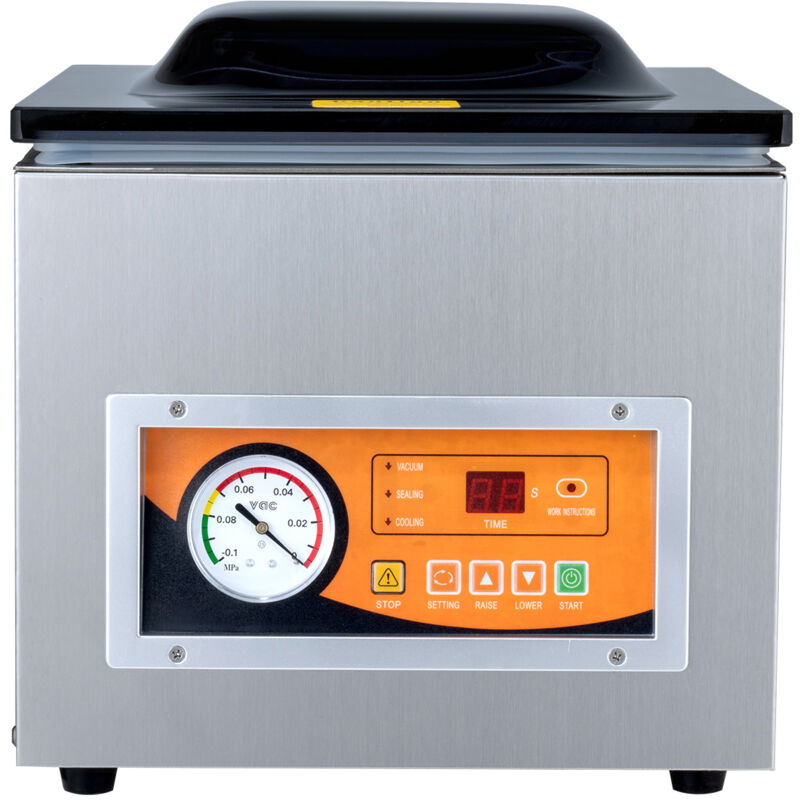 foto del prodotto sigillatrice sottovuoto a camera,260 w, compatta per alimenti umidi e secchi, sigillatura da 10,2 mophorn