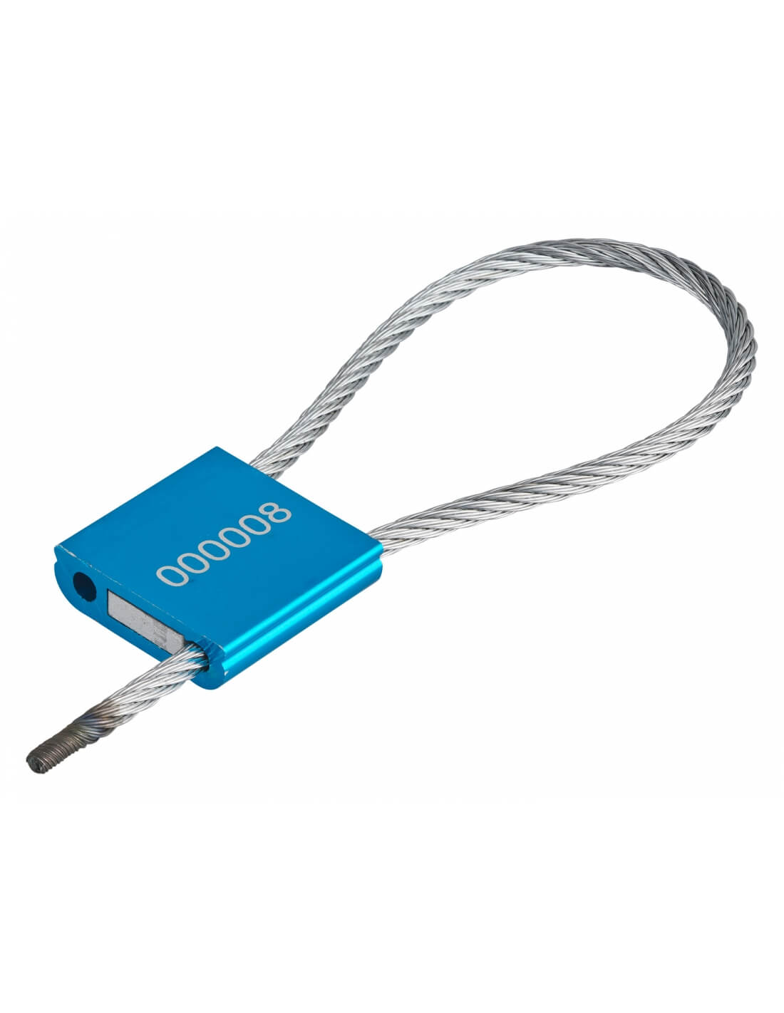 foto del prodotto sigilli in alluminio, 25 pezzi, grado h, numerati e colorati, cavo acciaio 1,8x140mm, lockout tagout loto thirard