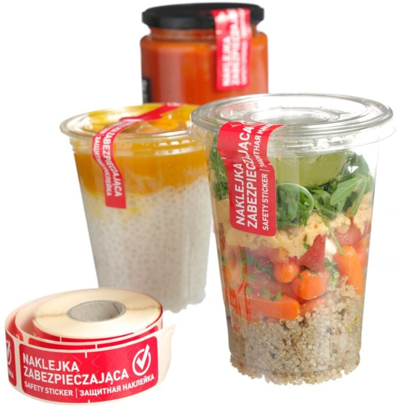 foto del prodotto sigillo di sicurezza per imballaggi e contenitori 2 x 250 pezzi - hendi 850213