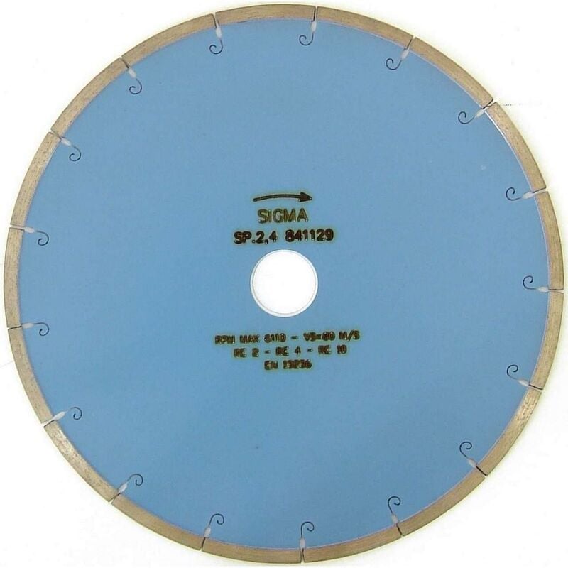 foto del prodotto sigma disco diamantato per taglio ad acqua 86c 230 foro 30 spessore 2.1 mm