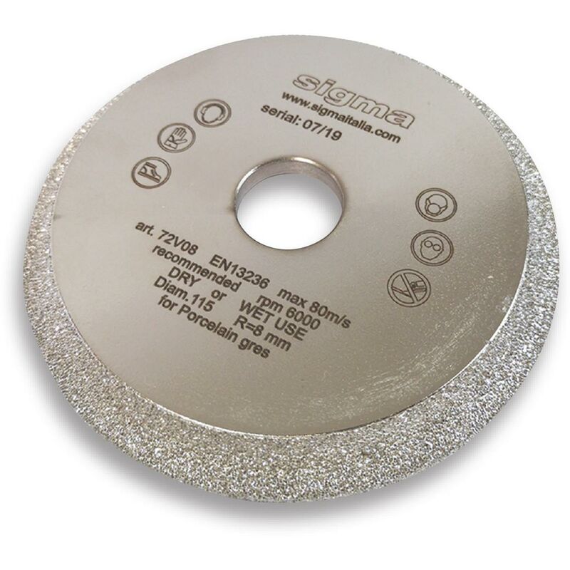 foto del prodotto sigma mola diamantata vacuum 72v06s raggio 6 per jolly edge 37a1d 37a1pd
