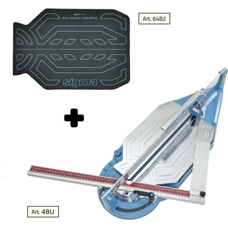 foto del prodotto sigma - tagliapiastrelle 4bu cm70 incisione trazione tappetino per mosaico 64b2